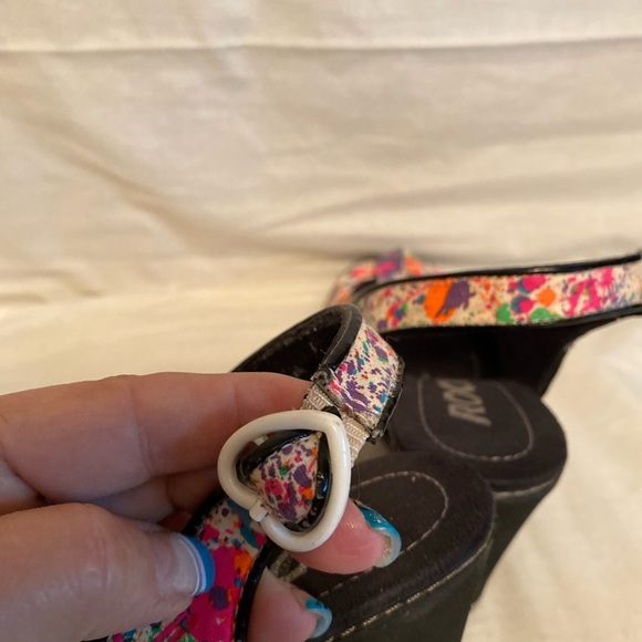 Rocket dog wedge heels paint spatter size 7 - Picture 9 of 13